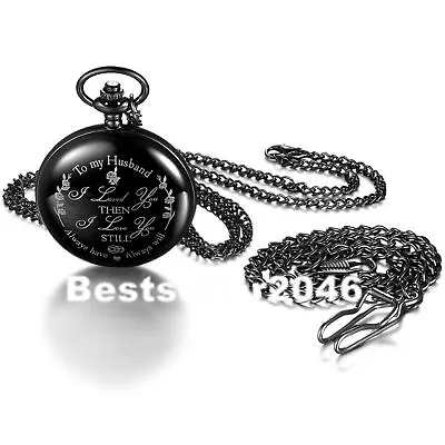 To My Husband Pocket Watch| I Love You Men Gift For Husband Birthday Anniversary • $11.99