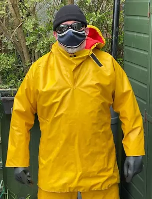 Guy Cotten Yellow Oilskins Flotation Smock Top Good Condition • £12