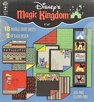 DISNEY MAGIC KINGDOM 6x6 PAPER PAD-Mini Album Scrapbooking Papers-Mickey Mouse • $5.99