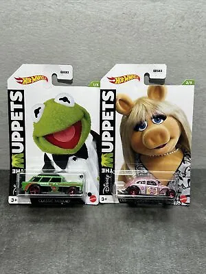 Hot Wheels The Muppets Kermit The Frog With Miss Piggy New Carded Set Of 2 • $16.88