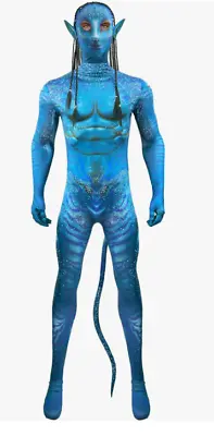 Jake Sully Halloween Cosplay Costume 3D Style Bodysuit For Adult SMALL NEW • $49.99