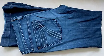 7 For All Mankind Women's 27 Dojo Jeans Flared Dark Wash Size 27 Used • $45.95