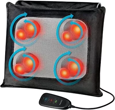 Homedics Shiatsu Massage Pro Wireless Cushion With Heat Nodes SP127H-GB • £24.99