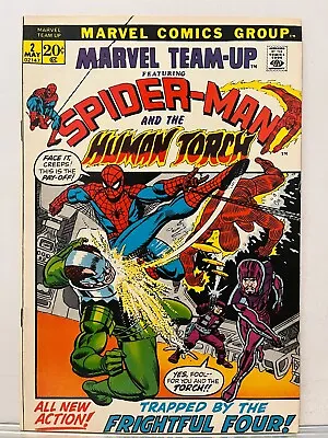 Marvel Team-Up #2 Comic 1972 - Marvel Comics - Spider-Man Human Torch • $96.86