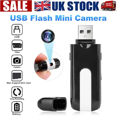 32GB 1080P Mini USB Flash Drive Camera U Disk Video Recorder Security Nanny Cam • £20.47