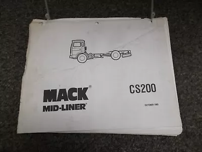 1977-2000 Mack Mid-Liner CS200 Heavy Duty Truck Parts Catalog Manual 1998 1999 • $160.30
