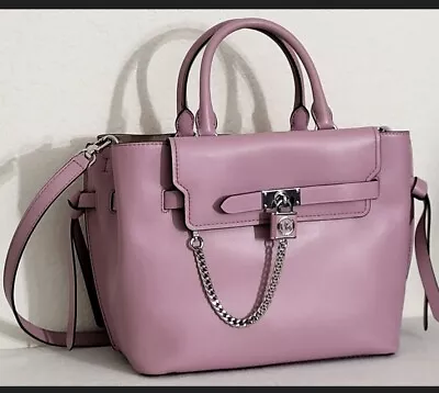 Nwt❤️❤️michael Kors Hamilton Legacy Royal Pink Leather Belted Large Satchel Bag • $340