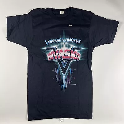 Vintage 1986 Vinnie Vincent Shirt M Invasion World Tour ‘86-‘87 • $100