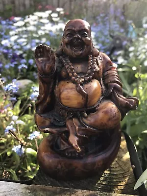 Vintage Solid Resin Laughing Buddha Statue • £8