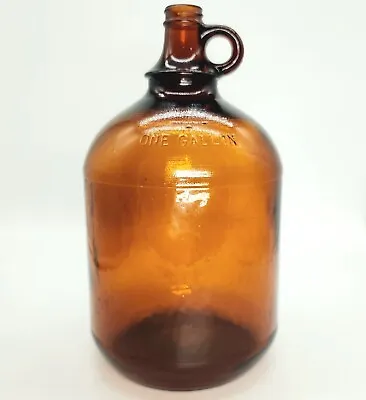$69.95 • Buy Vintage Ball Brand Gallon Amber Glass Jug Jar Collectible Rare 13 Mold Mark MCM