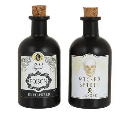 Halloween Horror Witches Potion Poison Bottles Pack Of 2 Horror Props • £7.95