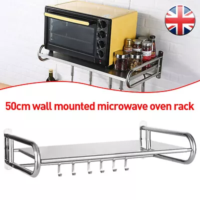 Microwave Oven Stand Rack Holder Wall Mounted Shelf Kitchen Organizer Storage UK • £21.99