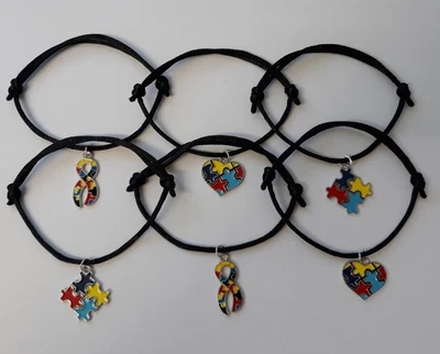 £2.39 • Buy Autism Awareness Adjustable Bracelets With Giftbags, Asd Gifts, Autism Gifts