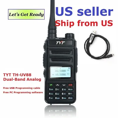 TYT TH-UV88 Talkie Walkie VHF/UHF Dual Band Analog Two-Way Radio      US Seller  • $24.99
