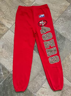 Vintage San Francisco 49ers Trench Sweatpants Football Pants Size XL • $50.47