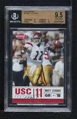 2006 SAGE Aspire Matt Leinart #2 BGS 9.5 GEM MINT Rookie RC • $10.60