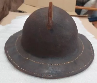 Antique Leather Late 1800's Belgium Miners Helmet Nice Condition • $399.99