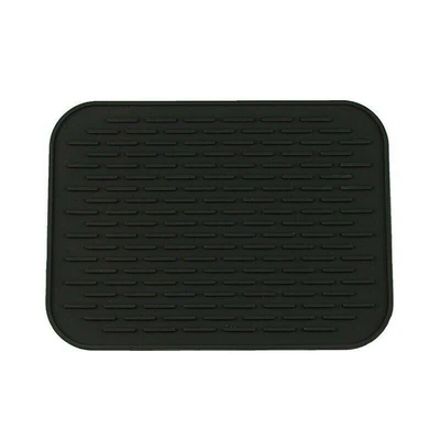 £3.99 • Buy Silicone Trivet Mat Hot Pot Stand Black Heat Resistant Kitchen Non-Slip Pad