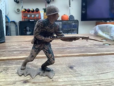 Vintage Louis Marx 6” Tall WWII Japanese Infantry Plastic Toy Soldier • $6.20