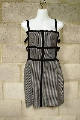 Sass & Bide ‘point Break’ Black Check Sleeveless Short Dress...eu42/au12…vgc... • $36