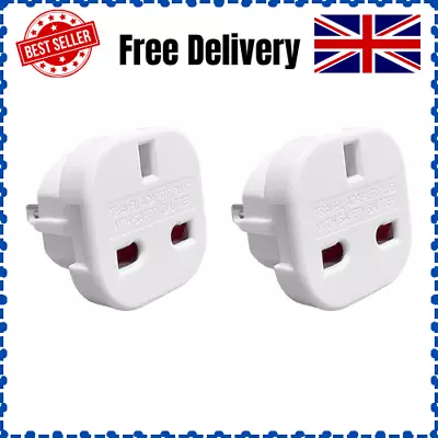 UK To US Plug Adaptor Flat Travel Adapter For USA Canada Mexico Thailand 2 Pack • £6.90