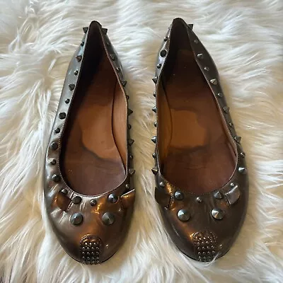 Marc Jacobs Snakeskin Patent Leather Mouse Flats - Size 39 • $20