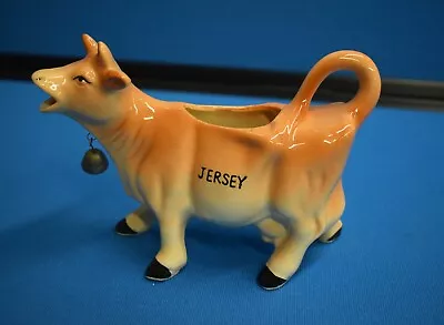 Jersey Cow Creamer Milk Cream Jug Vintage Kitsch Ceramic Collectable Figurine • £5