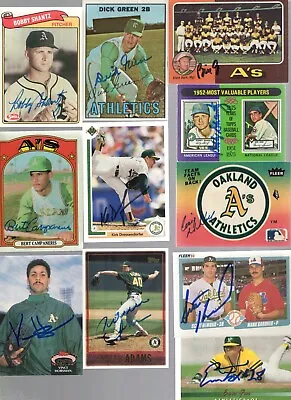 Autographed Oakland A's 1960's 1970's 1980's 1990's New Lower Price #2 20% Off • $3.49