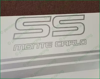 CHEVROLET Monte Carlo SS 87-88 Full Car Silver Premium Restoration Stripes Decal • $127.70