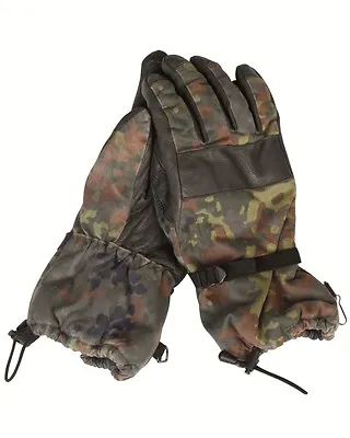 £23.99 • Buy Genuine German Army Issue Cold Wether Goretex Flecktarn Combat Gloves Grade 1
