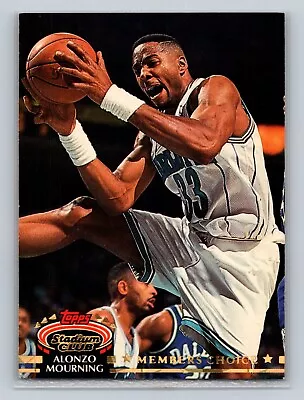 1992-93 Topps Stadium Club #209 Alonzo Mourning RC Rookie Hornets Heat NM-MT • $1.99