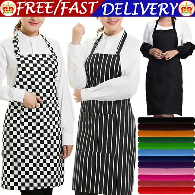 Chefs Apron With Pockets Waterproof BBQ Baking & Catering Apron For Men Women • £4.99