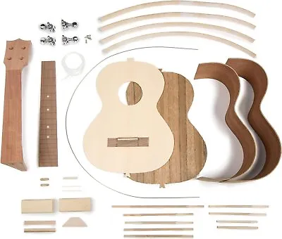 StewMac DIY Build Your Own Walnut Tenor Ukulele Kit With Spruce Top • $134.05