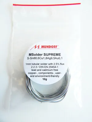 0.4oz 5 7/12ft Mundorf Msolder Supreme Silver Gold Solder Silver Solder • $13.15