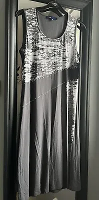 Grey Long Aria Vest Top Dress Size 10 • £8