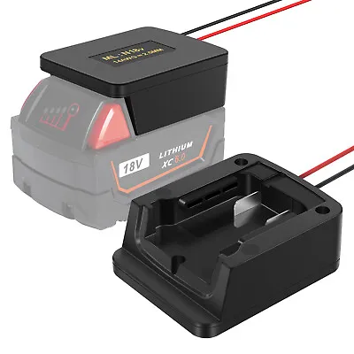 For Milwaukee M18 Battery Adapter Holder Dock W/ Wire Leads Power Wheels Upgrade • $4.99