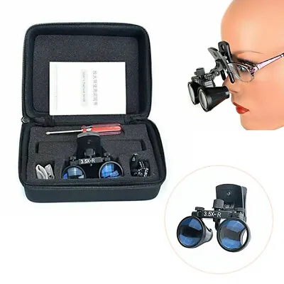 Dental 3.5X-R Binocular Loupes Compound Optic With Bag Clip-on Magnifier DY-110 • $28.55