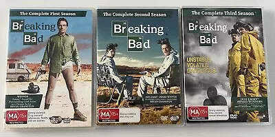 Breaking Bad TV Series Seasons 1-3 DVDs Region 4 Free Postage • $22.95