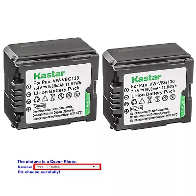 Kastar Replacement Battery For Panasonic VW-VBG130 VW-VBG260-K VW-VBG130PPK • $14.99