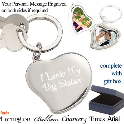 I Love My Big Sister Keyring Gift Heart Locket  • £14.99