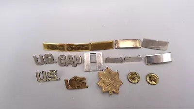 Lot Of 14 Vintage US Army Lieutenant Captain Military Hat Lapel Pins *READ* • $17.79