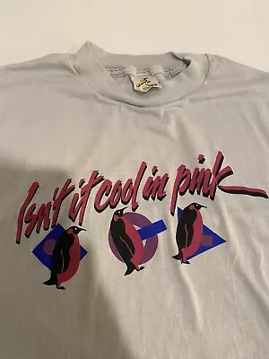 Vintage Cherry 7 Up Tee Large Gray T Shirt - Isnt It Cool In Pink - Made In USA • £27.56