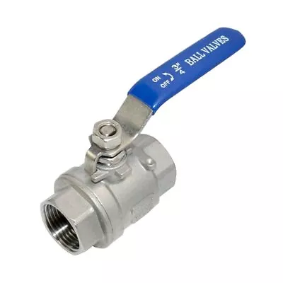 NPT Female 316 Stainless Steel Full Port Ball Valve Vinyl Handle WOG1000 3/4  • $18.23