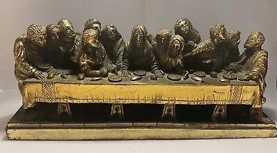 Vintage The Last Supper By A Giannetti Plaster And Gilt  • £65