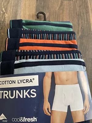 M&S 5 Pack Multi Colour Cotton & Lycra Trunks Boxer Shorts / Trunks Medium • $23.03