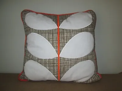 ORLA KIELY House Throw Pillows Stem Brown Crosshatch Design ~ 16.5  X 16.5  • $18.99