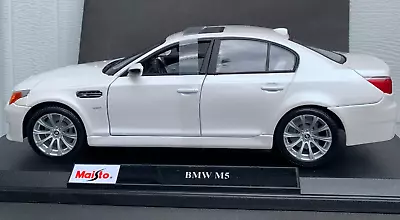 Maisto Special Edition 1:18 Scale BMW M5 Diecast Model Car White • $35.89