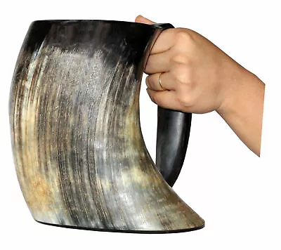 Natural Viking Drinking Horn Mugs For Beerwine & Pagan Game Of Thrones • $46.71