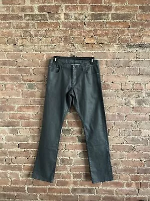 John Varvatos Men’s Moto Jeans Sz 32 Seal Gray Coated • $160