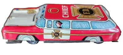 Vintage 1960's Tin Litho Fire Chief Car - Made In Japan-P/O Good Condition  • $15